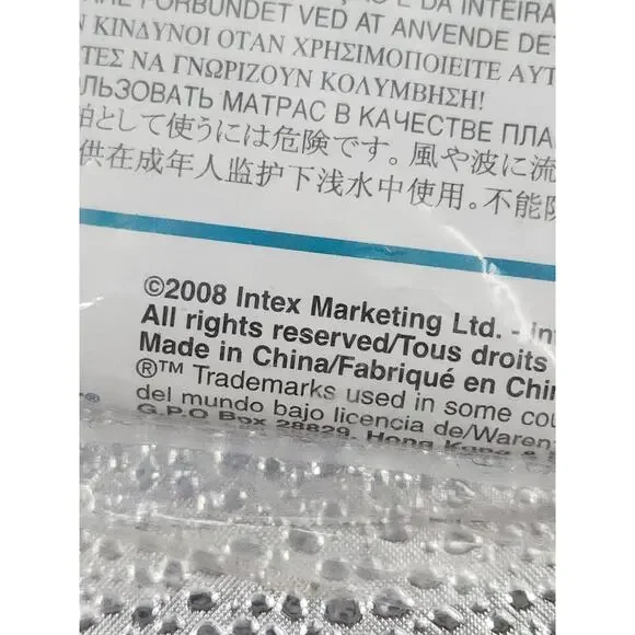 Intex The Wet Set Inflatable Pool Lounge Float 72"x27" Blue 2008 Sealed - Picture 6 of 6